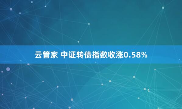 云管家 中证转债指数收涨0.58%