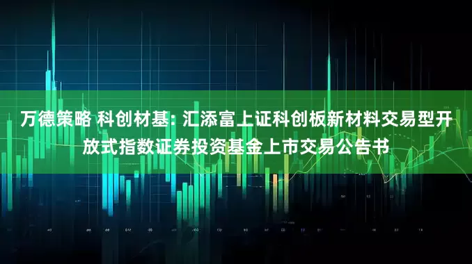 万德策略 科创材基: 汇添富上证科创板新材料交易型开放式指数证券投资基金上市交易公告书