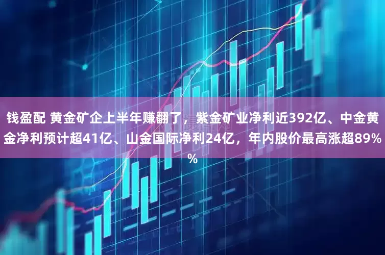 钱盈配 黄金矿企上半年赚翻了，紫金矿业净利近392亿、中金黄金净利预计超41亿、山金国际净利24亿，年内股价最高涨超89%